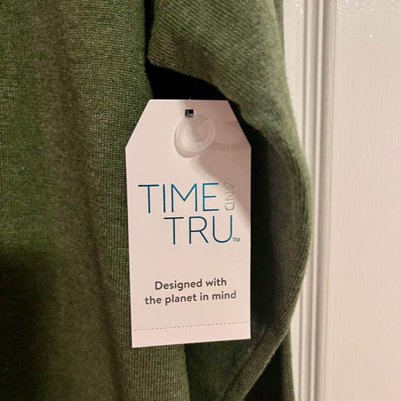 Time and Tru Women's set of Cardigans- one gray and one army green - Picture 7 of 8
